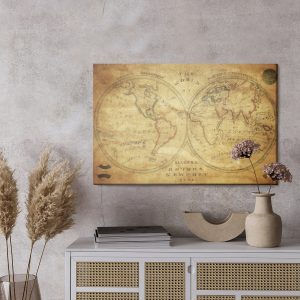Peinture sur toile Carte Historique Du Monde Du 19Ème Siècle – Image 3