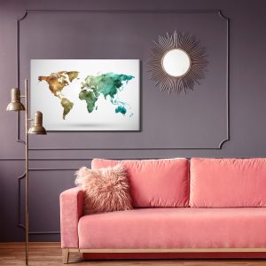 Peinture sur toile Carte Colorée Avec Effet 3D – Image 4