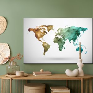 Peinture sur toile Carte Colorée Avec Effet 3D – Image 5