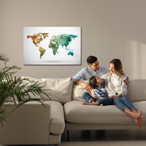 Peinture sur toile Carte Colorée Avec Effet 3D – Image 7
