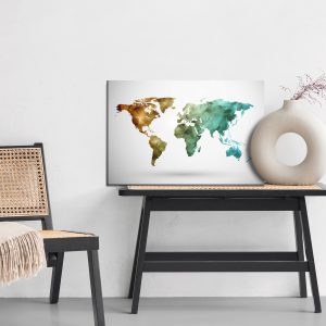 Peinture sur toile Carte Colorée Avec Effet 3D – Image 6