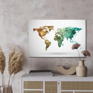 Peinture sur toile Carte Colorée Avec Effet 3D – Image 3