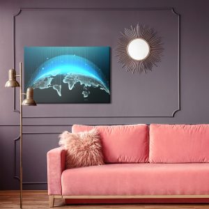 Peinture sur toile Carte Du Monde 3D Moderniste – Image 4