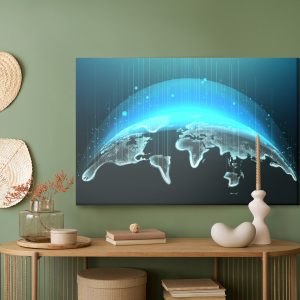 Peinture sur toile Carte Du Monde 3D Moderniste – Image 5