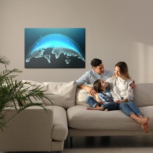 Peinture sur toile Carte Du Monde 3D Moderniste – Image 7