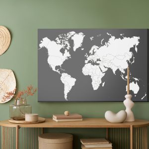 Peinture sur toile Carte Du Monde Classique – Image 5