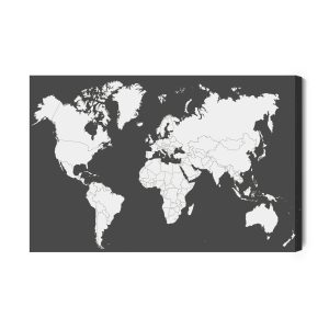 Peinture sur toile Carte Du Monde Classique – Image 2