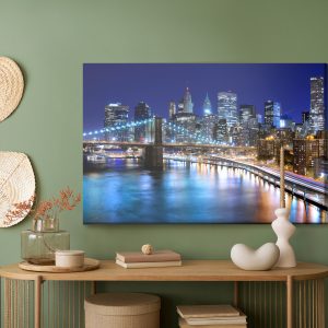 Peinture sur toile Panorama De New York La Nuit – Image 5