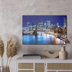 Peinture sur toile Panorama De New York La Nuit – Image 3