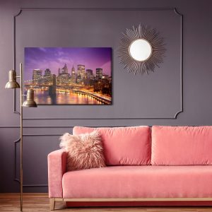 Peinture sur toile Centre-Ville De New York La Nuit – Image 4