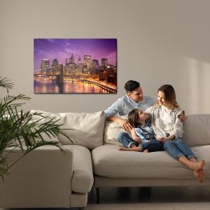 Peinture sur toile Centre-Ville De New York La Nuit – Image 7