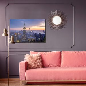 Peinture sur toile Gratte-Ciel De New York City Le Soir – Image 4
