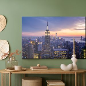Peinture sur toile Gratte-Ciel De New York City Le Soir – Image 5