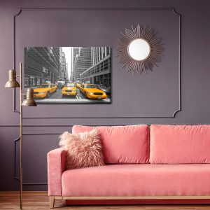 Peinture sur toile Taxis Jaunes Dans Le Centre De New York – Image 4