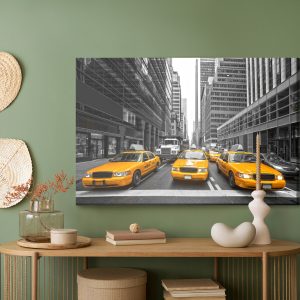 Peinture sur toile Taxis Jaunes Dans Le Centre De New York – Image 5