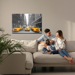 Peinture sur toile Taxis Jaunes Dans Le Centre De New York – Image 7