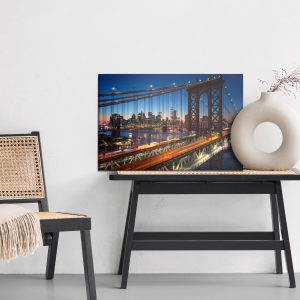 Peinture sur toile Vue Nocturne 3D Du Pont De Manhattan – Image 6