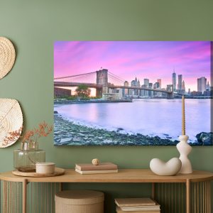 Peinture sur toile Vue De New York Au Crépuscule – Image 5
