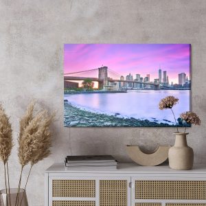 Peinture sur toile Vue De New York Au Crépuscule – Image 3