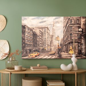Peinture sur toile La Rue De New York Comme Peinte – Image 5