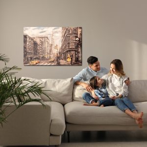 Peinture sur toile La Rue De New York Comme Peinte – Image 7