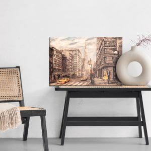 Peinture sur toile La Rue De New York Comme Peinte – Image 6