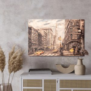 Peinture sur toile La Rue De New York Comme Peinte – Image 3