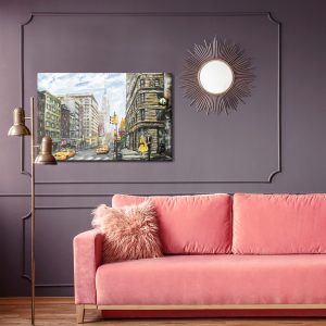Peinture sur toile Rue De New York Peinte – Image 4