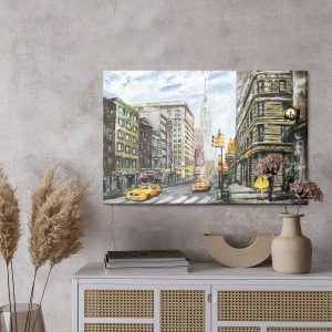 Peinture sur toile Rue De New York Peinte – Image 3