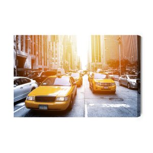 Peinture sur toile Taxi De New York 3D – Image 2