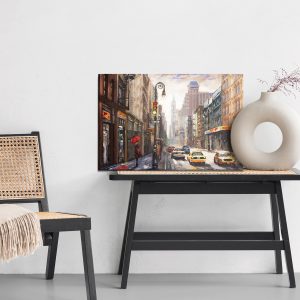 Peinture sur toile Vue 3D De La Rue De New York – Image 6