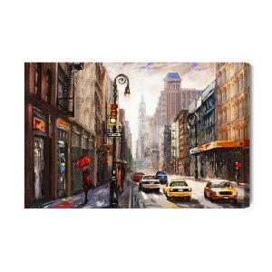Peinture sur toile Vue 3D De La Rue De New York – Image 2