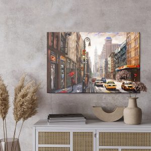 Peinture sur toile Vue 3D De La Rue De New York – Image 3