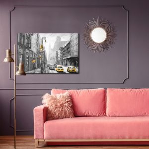 Peinture sur toile Vue Sur Une Rue Painterd New York – Image 4