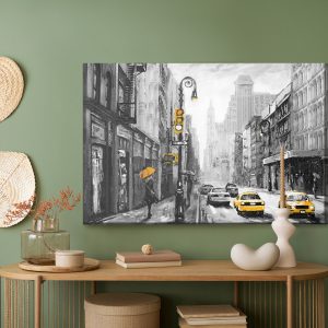 Peinture sur toile Vue Sur Une Rue Painterd New York – Image 5