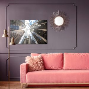Peinture sur toile Vue De Dessous Des Gratte-Ciel De New York – Image 4