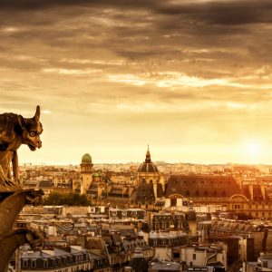 Peinture sur toile Coucher De Soleil À Paris – Image 1