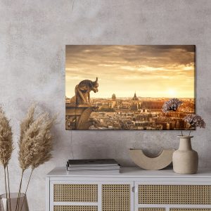 Peinture sur toile Coucher De Soleil À Paris – Image 3