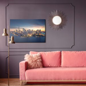 Peinture sur toile Panorama Du Soir Sur New York – Image 4