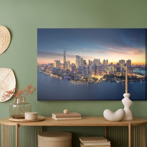 Peinture sur toile Panorama Du Soir Sur New York – Image 5