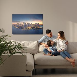 Peinture sur toile Panorama Du Soir Sur New York – Image 7
