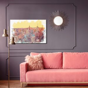 Peinture sur toile Gratte-Ciel Colorés De New York Peints – Image 4
