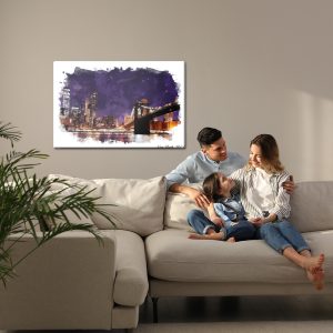 Peinture sur toile Le Pont De Brooklyn Dans Une Version Abstraite – Image 7