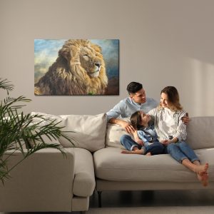 Peinture sur toile Lion 3D Majestueux – Image 7