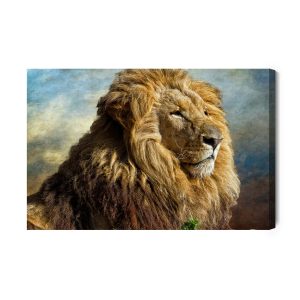 Peinture sur toile Lion 3D Majestueux – Image 2