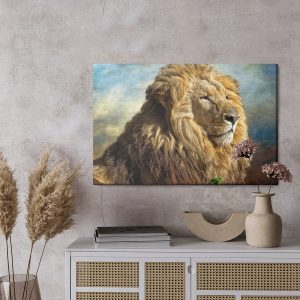 Peinture sur toile Lion 3D Majestueux – Image 3