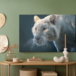 Peinture sur toile Beau Tigre Blanc – Image 5