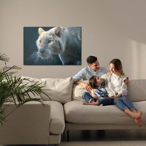 Peinture sur toile Beau Tigre Blanc – Image 7