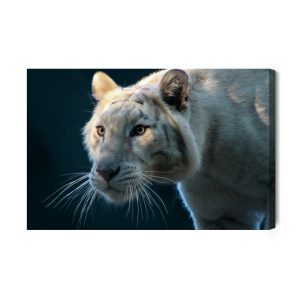 Peinture sur toile Beau Tigre Blanc – Image 2