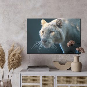 Peinture sur toile Beau Tigre Blanc – Image 3